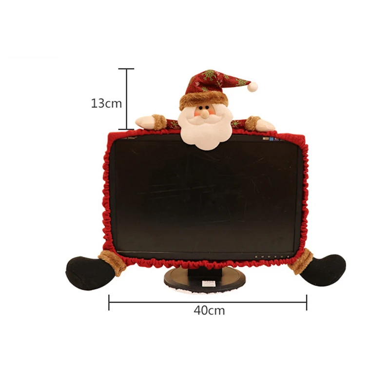 Рождественский домашний Декор эластичный ноутбук Пыленепроницаемый Чехол Санта Клаус со снеговиками, с северными оленями чехол для компьютера против пыли 8C1155