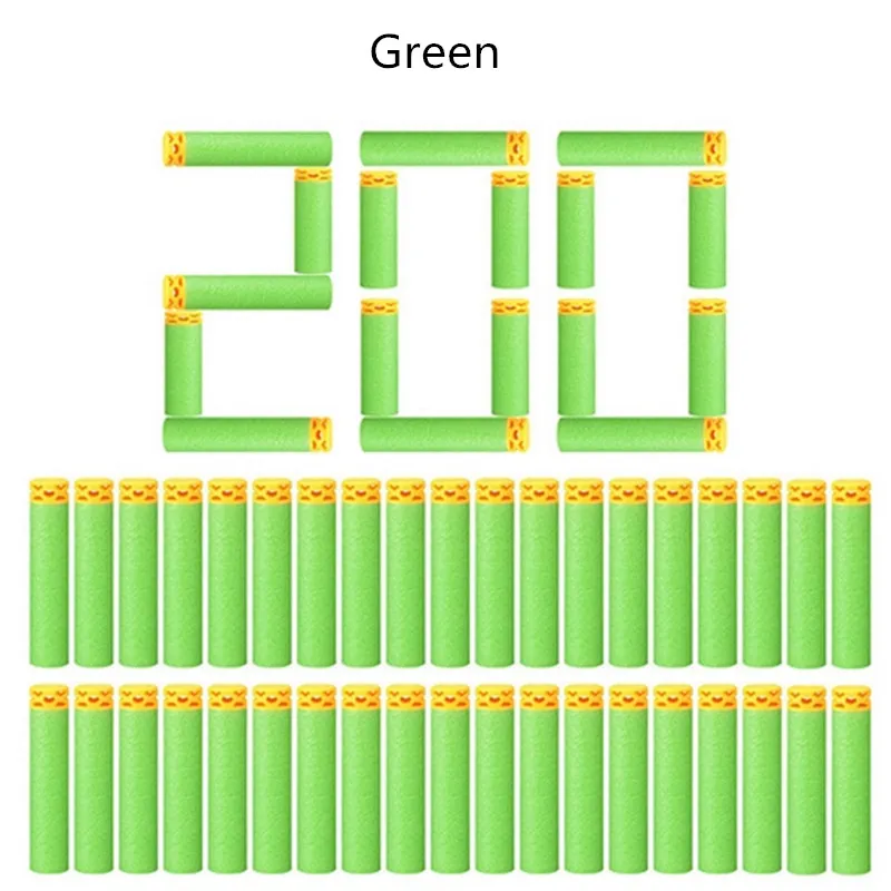 200 шт, мягкие полые отверстия, 7,2 см, заправка, Дротика, пули для Nerf, пистолет, бластер, N-strike, элитные аксессуары, детский пистолет, игрушка