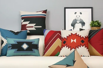 

Bohemia Geometric Pillow Cushion cover Colored abstraction Linen Pillow Cushion home decorative Pillow sofa cushion