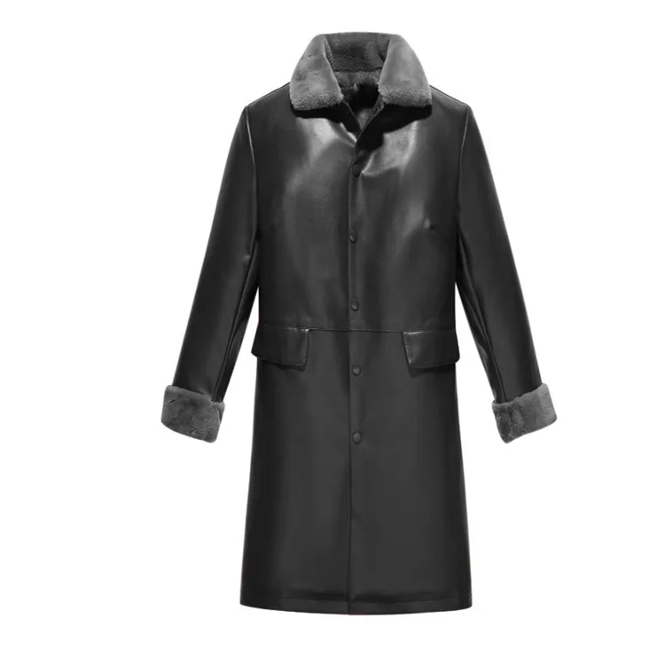 Женское пальто из искусственной кожи, черный, красный, XL, 5XL размера плюс, куртка из искусственной кожи, новинка, Осень-зима, модные вельветовые пальто для мам, LR251