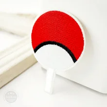 Uchiha ventilador circular (tamanho: 6.3x8.4 cm) ferro no remendo bordado para remendos de pano dos desenhos animados vestuário apliques acessório hippie diy