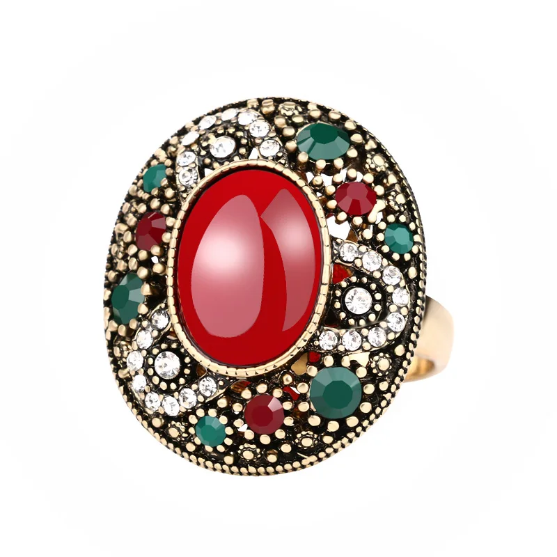 Женский винтажный браслет с красным кристаллом золотого цвета 2 шт./лот|jewellery
