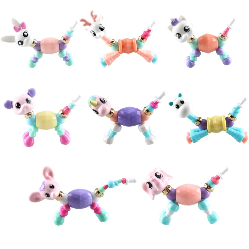 

New Magical Beads Bracelet Animal Charm DIY Bracelet For Children Creative DIY Toy
