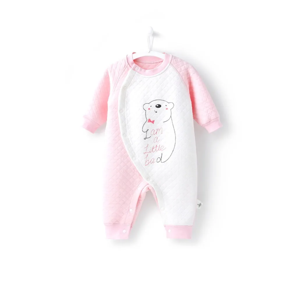 Одежда для новорожденных, комбинезон с милым медведем, хлопок, Весна, 0-24 месячный ребенок, костюм, комбинезон для маленьких мальчиков и девочек, BN650022