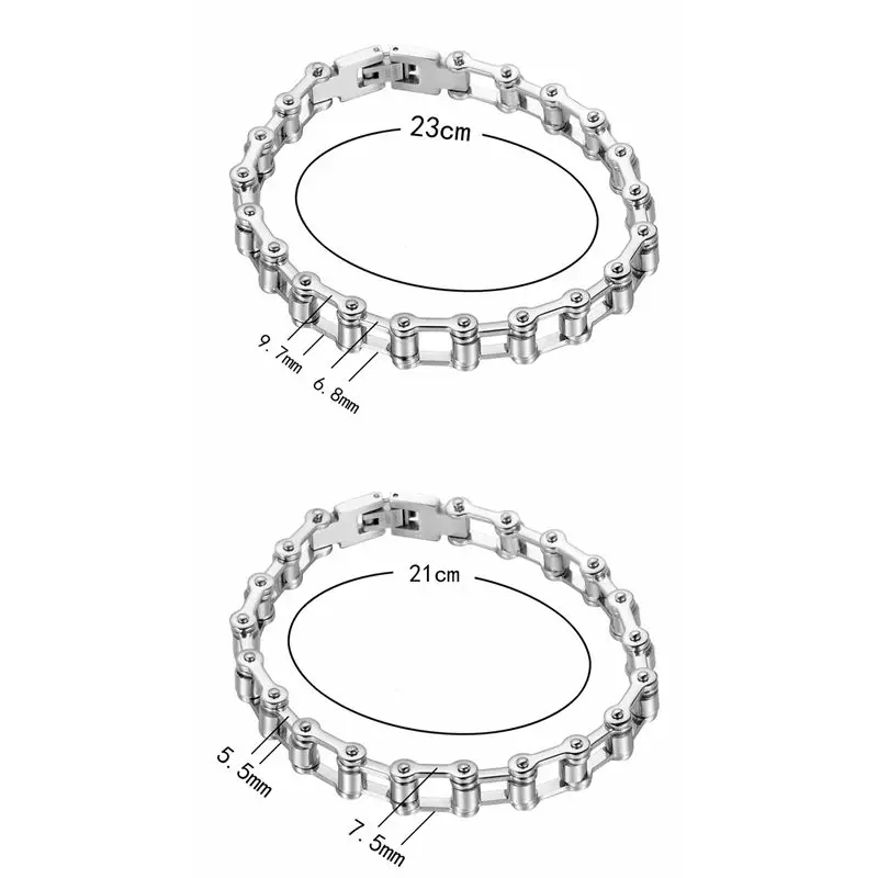 Мужской браслет в стиле панк-рок, байкер, велосипедные браслеты-манжеты для мужчин, мотоциклетная цепочка, крутые браслеты, ювелирные изделия из нержавеющей стали