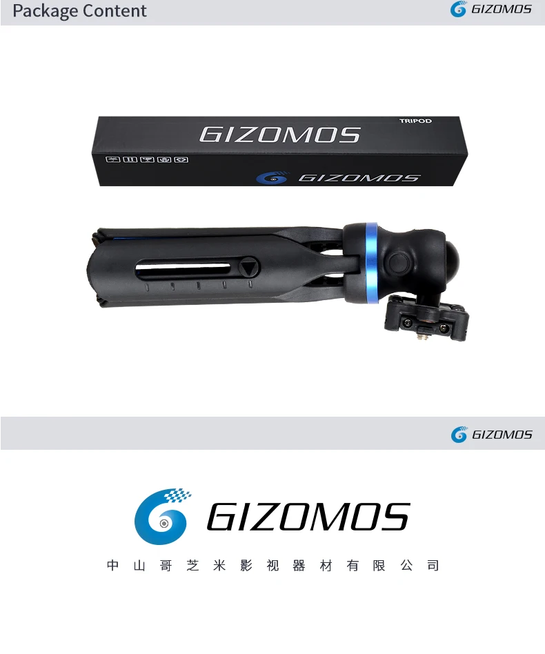 GIZOMOS GP-06ST 2 в 1 Мини Настольный Трипод Портативный Гибкий дорожный открытый Штатив для телефонов зеркалок цифровая камера