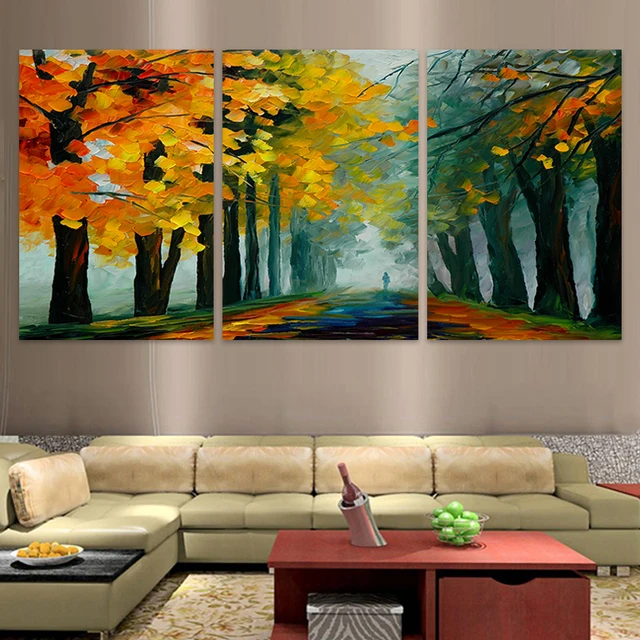 3 Pieces Watercolor Woodland Walkway Natural Landscape Home Wall Decor Canvas Picture Art HD Print Painting 3 Pieces Watercolor Woodland Walkway Natural Landscape Home Wall Decor Canvas Picture Art HD Print Painting