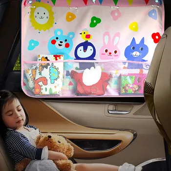 

Cute Cartoon Car Windshield Car Sun Shade Curtains Rear Side Window Sunshade Protect Window Curtains Car Styling