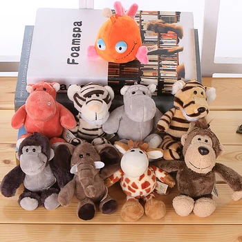 

Candice guo! plush toy JSQ forest animal giraffe lion tiger anglerfish turtle koala penguin small doll key ring birthday gift 1p