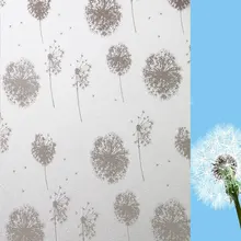 Одуванчик матовый, непрозрачный Электростатическая матовая пленка для стекол ванная комната спальня стикер окна DIY Украшение дома Fenetre