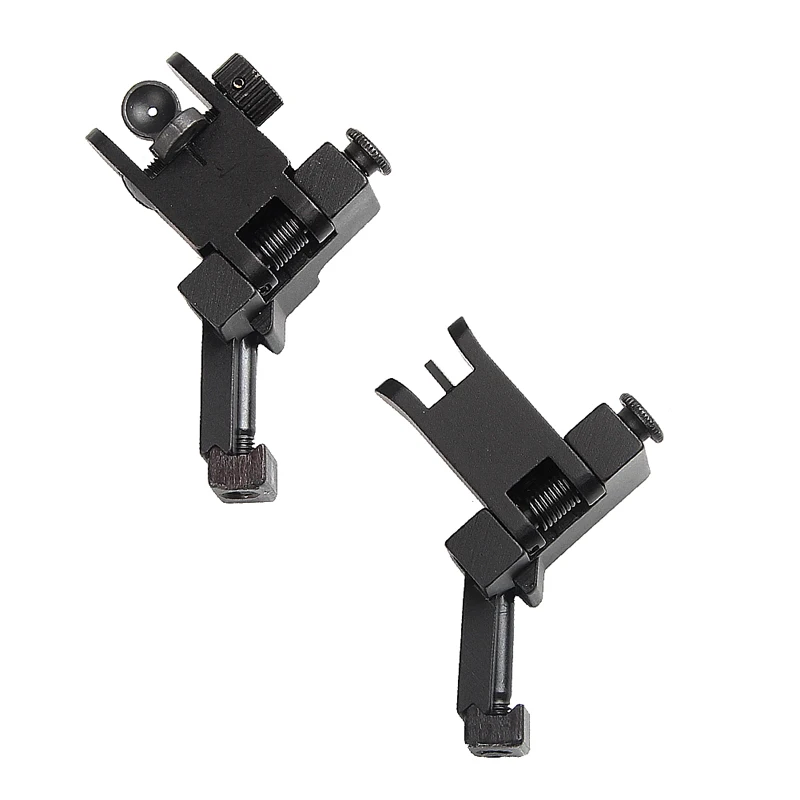 Tactical AR15 Airsoft Front and Rear flip up 45 Offset Degree Rapid Transition Backup Iron Sight Fit 20mm Picatinny rail RL27-0004-05
