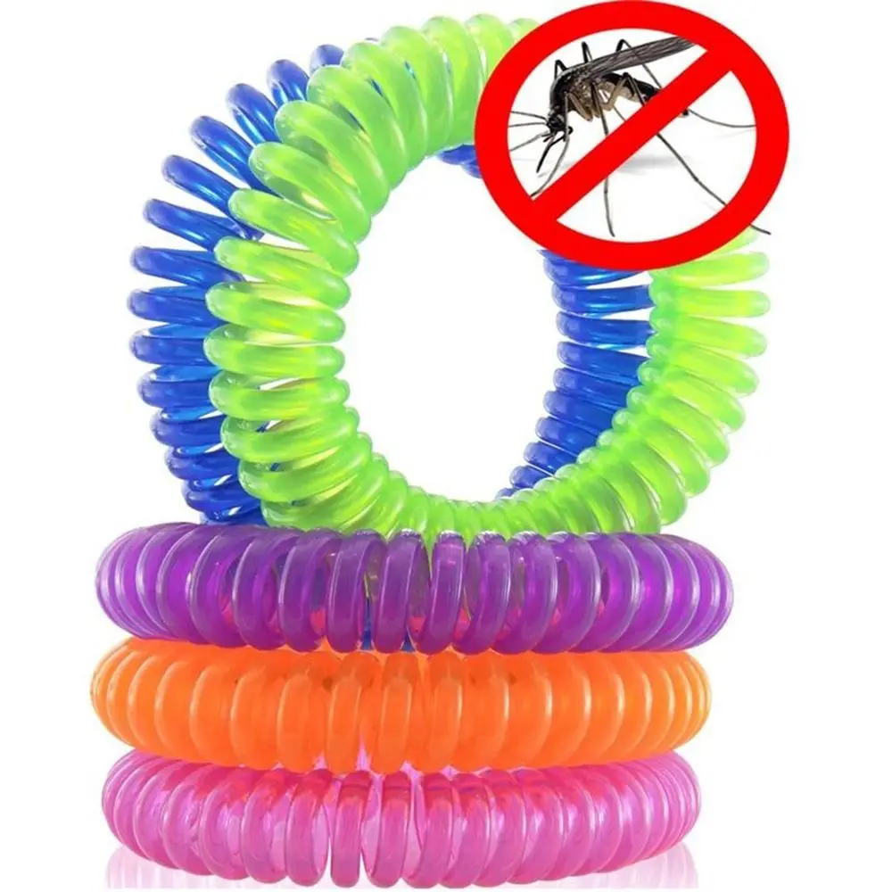 10Pcs Mosquito Repellent Elastic Bracelets Wrist Bands For Adults Kids
