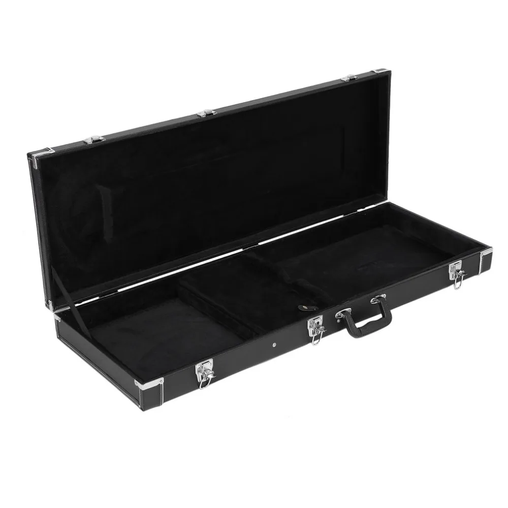 Electric Guitar Carrying Hard Case Leather Box Holder Portable Hand Bag