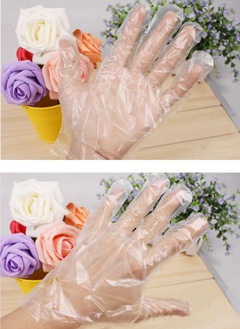 XINTIANXIN пищевые одноразовые перчатки около 100 шт./упак. прозрачные кухонные перчатки для уборки домашней работы