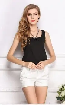 New 2014 Woman Brand Top Basic Female Chiffon Sleevelss Shirt Blouse Blusas Femininas Tank Tops 2015 Women Casual Ropa Mujer |