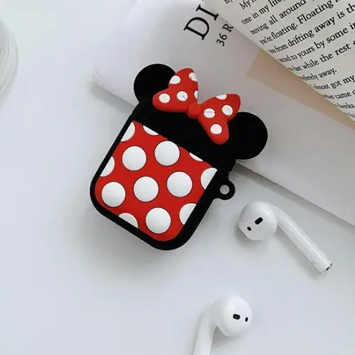 3D Cute Disney Earphone Case headset Cover For Apple Airpods Charging Case lovely girl earphones cartoon box for airpod case - Цвет: Медь