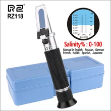 RZ рефрактометры рефрактометр Соленость автоматический рефрактометр Профессиональный 0-10% аквариум Цифровой Ручной рефрактометр