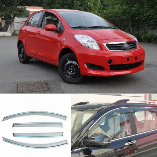 Jinke 4pcs New Smoked Clear Window Vent Shade Visor Wind Deflectors For