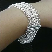 С серебряным покрытием модные женские браслет/браслет ювелирных изделий, Ультрамодный три строки женские браслеты для женщин