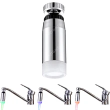 360 градусов вращающийся контроль температуры светодиодный кран аэратор