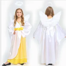 Детский костюм принцессы для девочек; Детские карнавальные костюмы ангела; карнавальный костюм на день рождения, вечеринку, Хэллоуин, Рождество