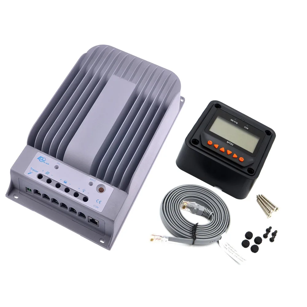 

1pc x 40A 12V 24V New Tracer 4215BN 40 amps Programmable MPPT Solar system Kit Controller with MT50