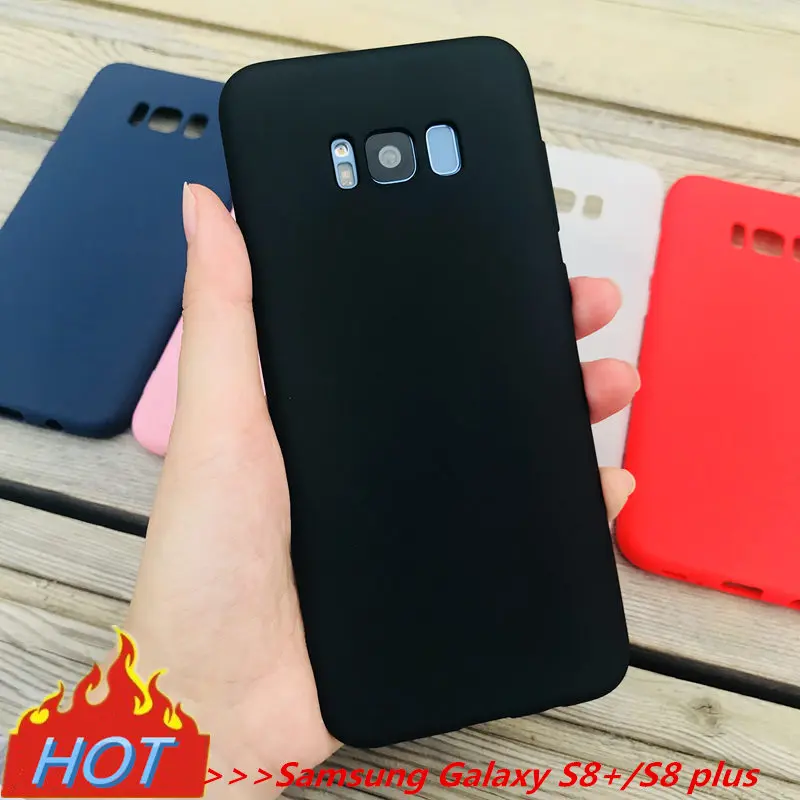 Горячая Распродажа простой матовая soft shell для samsung Galaxy S8 + S8plus Чехол Мягкий