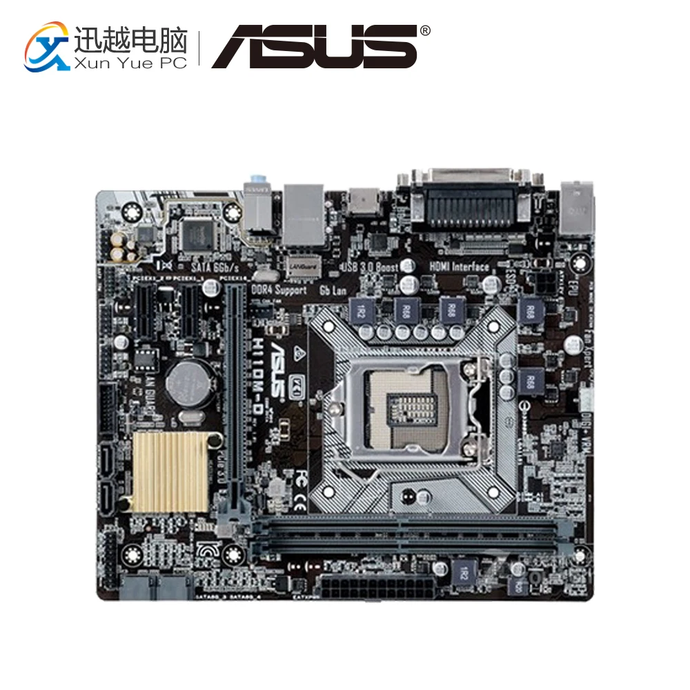 

Asus H110M-D Desktop Motherboard H110 Socket LGA 1151 i7 i5 i3 DDR4 32G SATA3 USB3.0 Micro-ATX