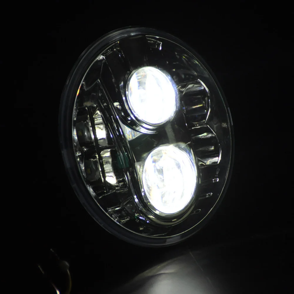  On Sale  2pcs E9 80W LED Auto headlight 7'' Round led headlight led Driving light Head lamp for Jee