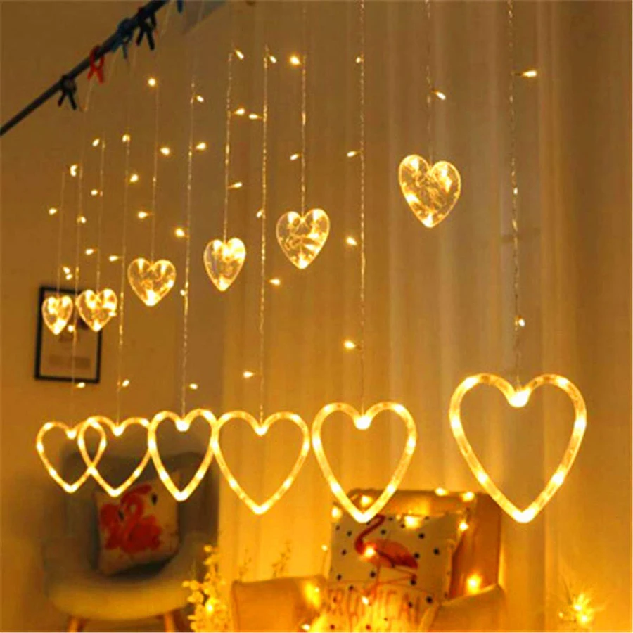 

2.5M 138leds Star Curtain Icicle String Lights Christmas Garland Indoor Wedding Party Birthday Window Decoration String Light