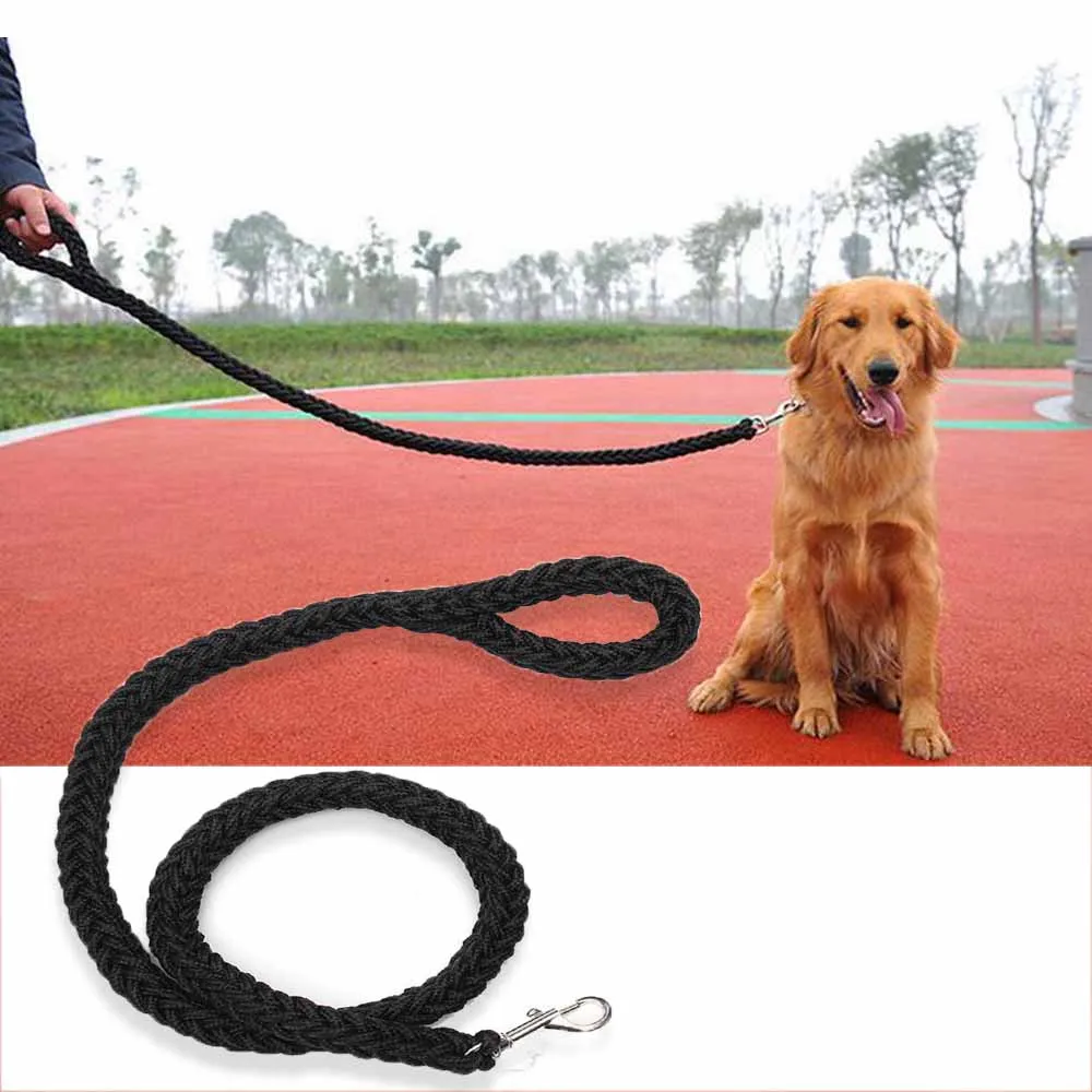 Buy Black 130cm Strong Pet Dog Braided Nylon Durable