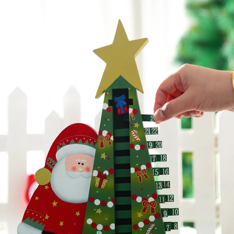 xmas gift mini table decoration wood christmas advent calendar christmas countdown snowman tree decoration best gift in figurines miniatures from home - Wooden Christmas Advent Calendar xmas gift mini table decoration wood christmas advent calendar christmas countdown snowman tree decoration best gift in figurines miniatures from home - Wooden Christmas Advent Calendar