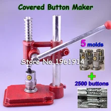 Пресс-машина для изготовления кнопок с тканевым покрытием, инструменты для изготовления пресс-форм + 5 форм + 2500 кнопок