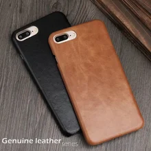 LoveCase 6s 7Plus retro genuine leather phone back cover for iphone 6 6s 7 Plus top quality Luxury Matte Skin cases with box