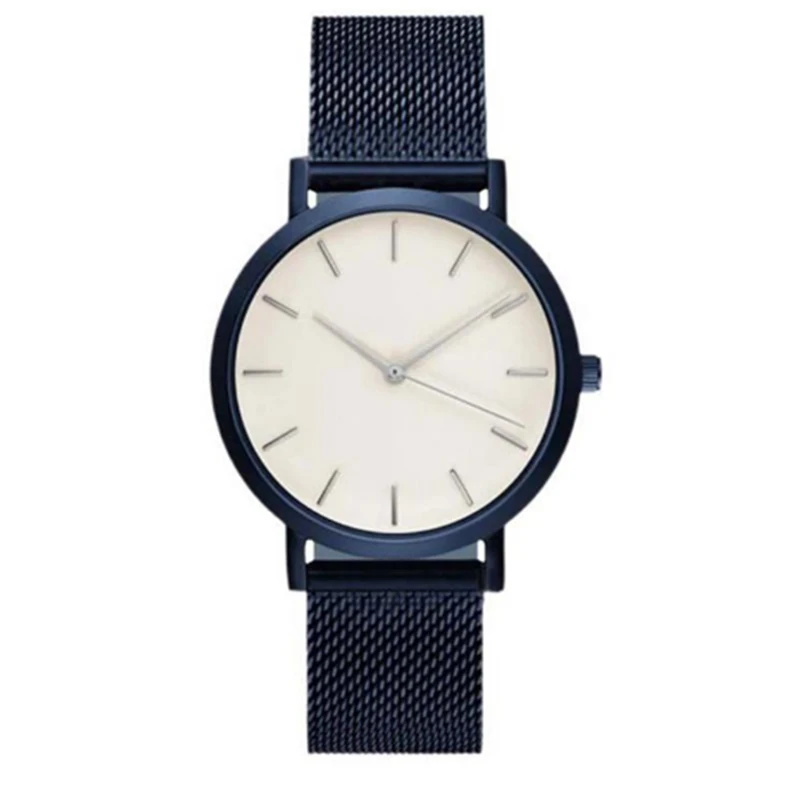 Модные часы из нержавеющей стали для мужчин часы Круглый Кварцевые Простой Благородный Элегантный черный серебристый для мужчин часы 2018