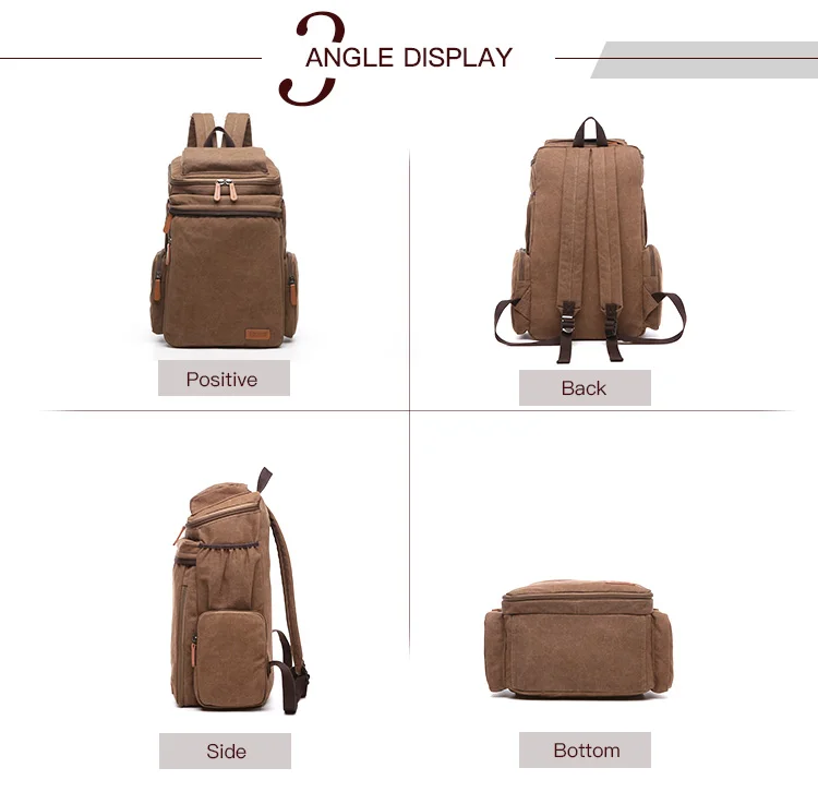 2019 новый дизайн рюкзак, рюкзак для отдыха для ноутбука Винтаж вещевой холст рюкзак
