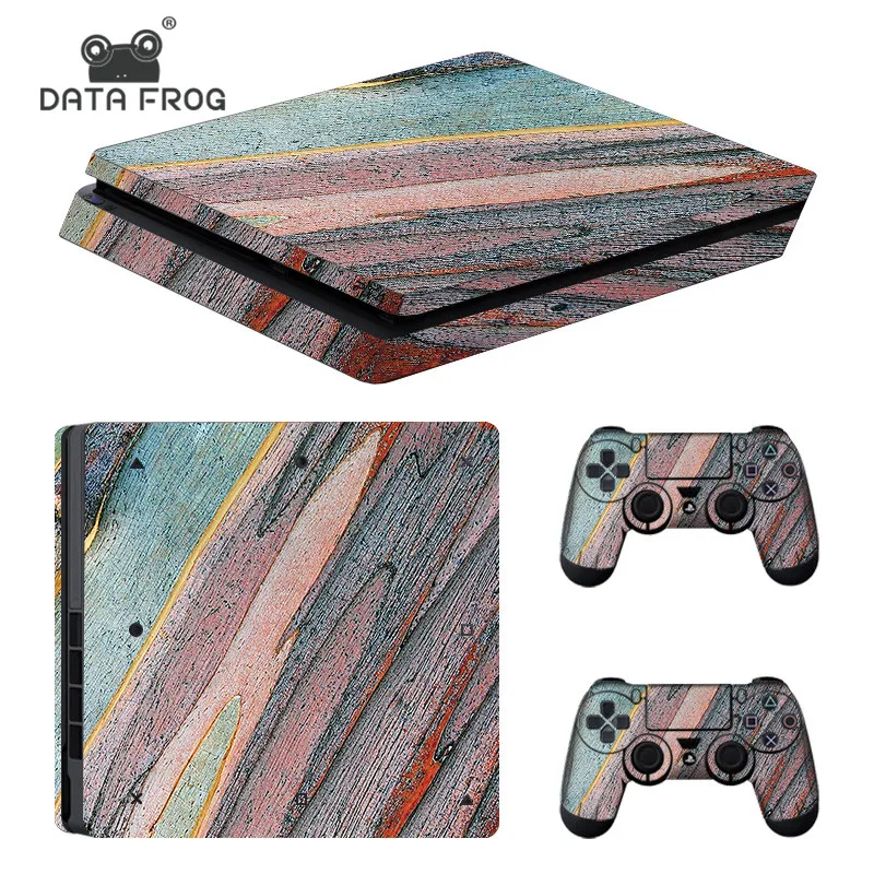 

Vinyl Sticker Wood Style Skin Sticker For Playstation 4 Slim Console 2 Controller Skin New Stylish Fashional Design With Gifts