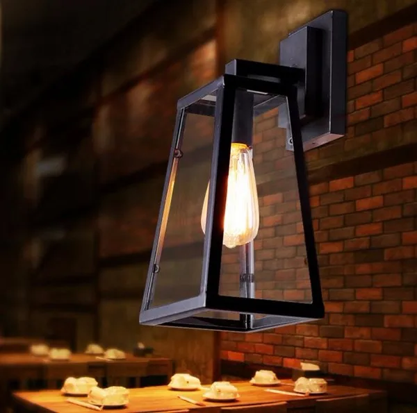 Vintage Sconce Lodge Iron Rustic Retro Wall Lamp Light Industrial Lighting Fixtures, Cafe Bar Home Decor, 110V E26  or  220V E27 (3)