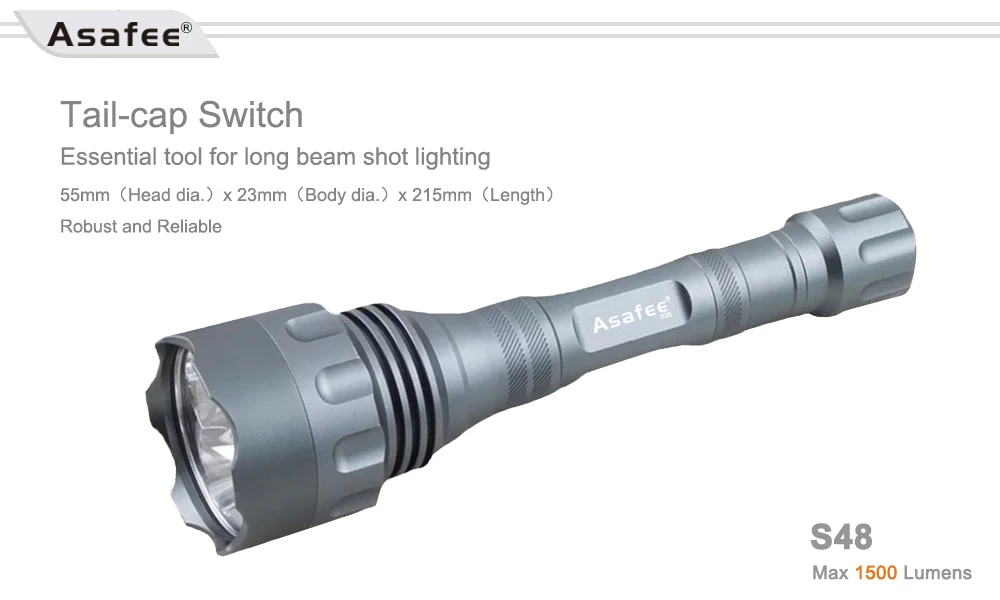 Asafee Мощный светодиодный тактический фонарь 5* CREE XR-E Q5 светодиодная лампа полиции Военная безопасность Охота наружное освещение