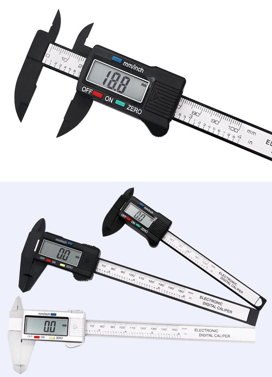 Dongcheng цифровой штангенциркуль 150 мм 6 дюймов ЖК электронный углеродный оптоволоконный датчик измерения высоты микрометр