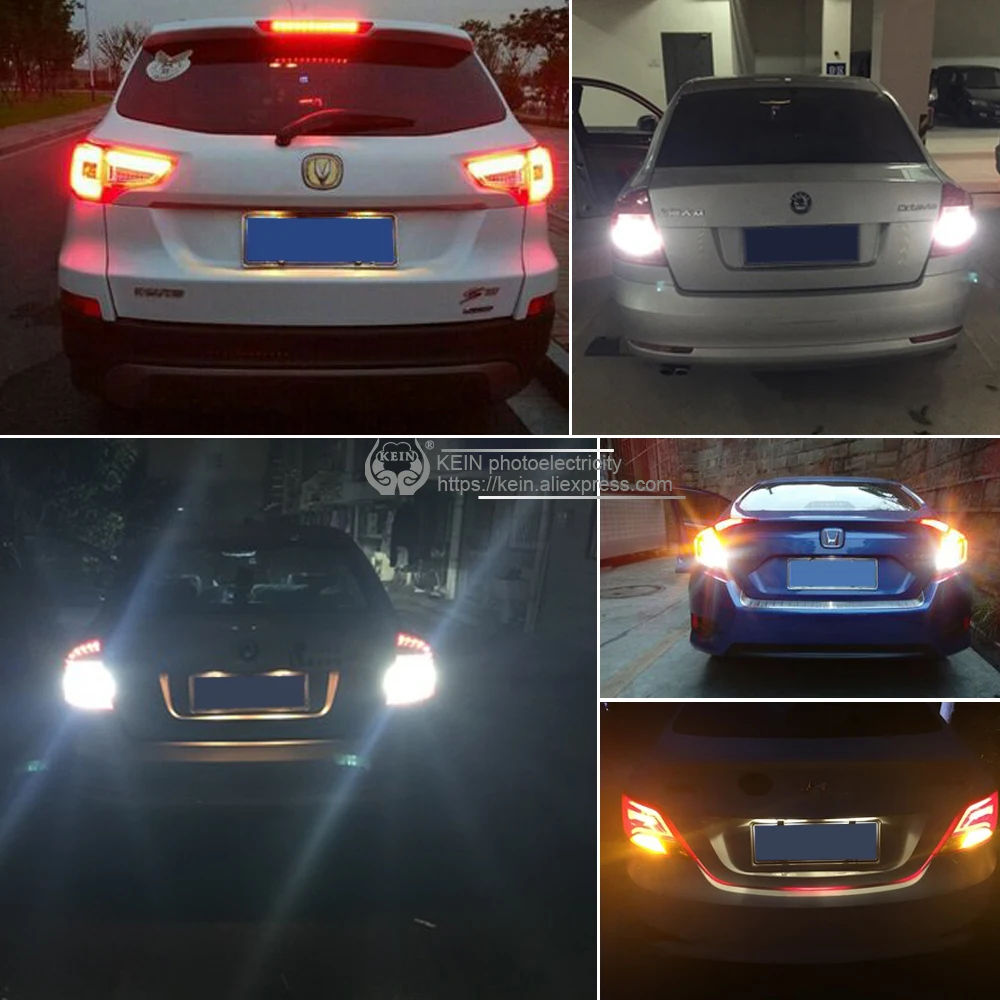 KEIN 2 шт. 15SMD 6000k P21w 1156 ba15s задний фонарь заднего хода 1157 bay15d P21/5W светодиодный