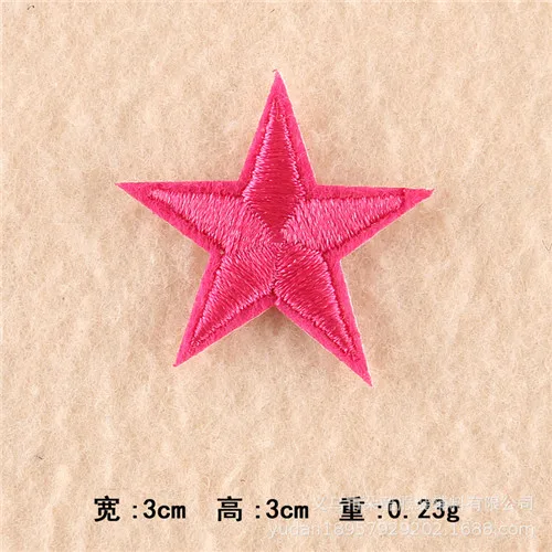 10pcs Small star embroidered patch DIY cartoon badge hat  logo accessories of iron on application  transfers 