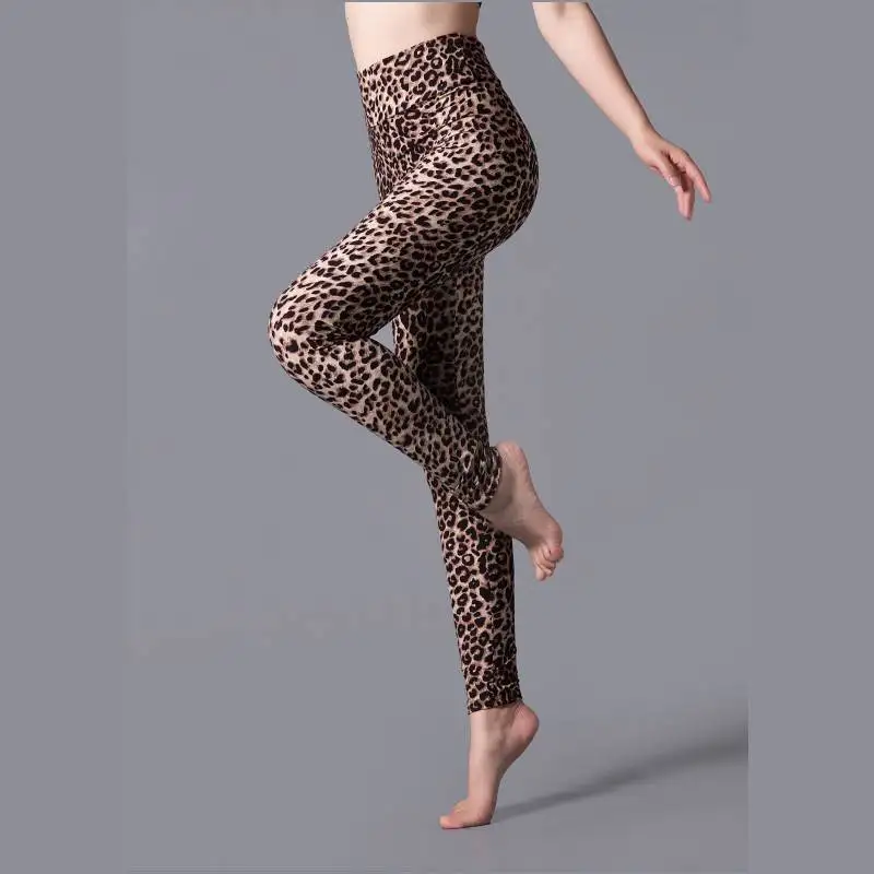 YSDNCHI New Stripe Leopard Print Leggings Women High Waist Legings Work Out Legging Sporting Push Up Trousers Fitness Leggins