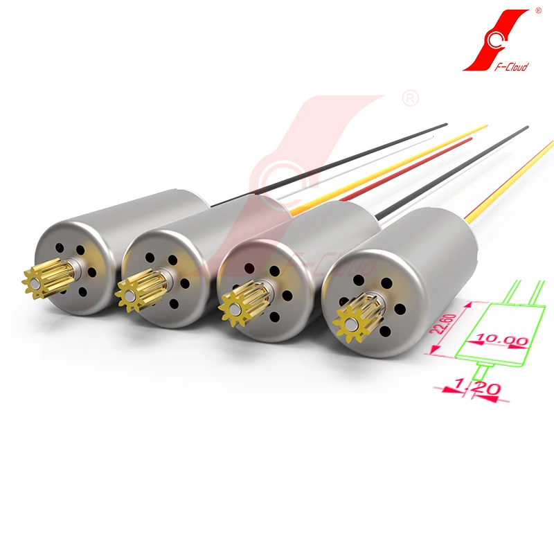 

F-Cloud 4pcs Racing Drone 1022 Brush Motor 10*22mm Coreless Motor10x22mm Motor UAV Motor for DIY Drone FPV Camera