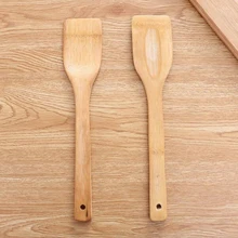 1 шт бамбуковые деревянная лопатка Экологичные натуральные антипригарное покрытие лопатка на длинной ручке шпатель Кулинария кухонная утварь 30*6 см