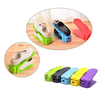 

HOT-Adjustable Shoe Rack, Smart Shoe Organizer, Double Shoe Slot, Shoes Holders Storage Ideas For Shoes, Shoe Storage Space Sa