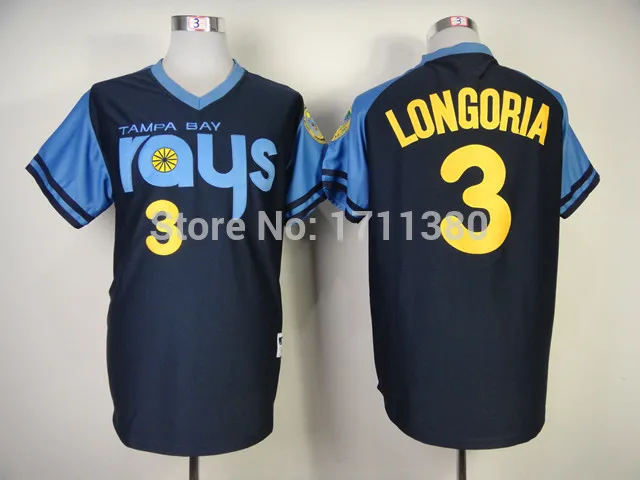 Tampa Bay Rays throwback jersey mens 3 Evan Longoria jersey Retro Stitched  cheap authentic sport baseball jerseys custom M-3XL - AliExpress