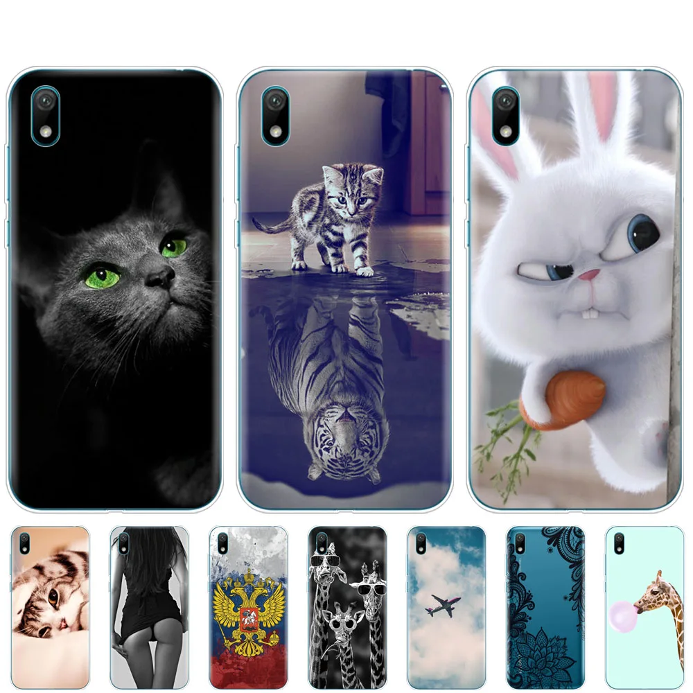 لهواوي y5 2019 حالة الوفير سيليكون TPU الغطاء الخلفي لينة الهاتف حافظة لهاتف Huawei Y5 2019 كوكه الوفير 5.71 بوصة