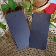 100 шт. черный пустой бумажный тег подарок тег DIY креативная Закладка Примечание Цена Этикетка повесить тег 7,8x3,9 см
