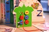 Kids Wear The Button Educational Toys Children Beads Lacing Board Wooden Toys Baby Sew On Buttons Early Teaching Game Toy 3